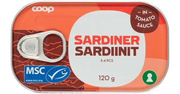 Coop sardiinid tomatikastmes 120g