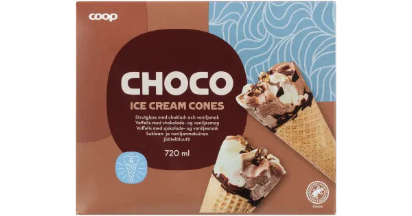 Coop Šokolaadijäätis 6tk 415 g