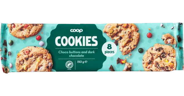 Coop šokolaaditäidise ja tumeda šokolaadiga küpsised 150g
