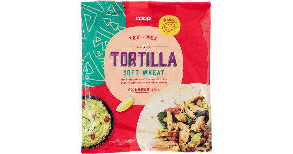 Coop tex mex suured tortilla wrapid 370 g 6 tk
