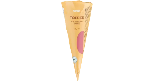 Coop Toffee koonusjäätis 69 g/120 ml