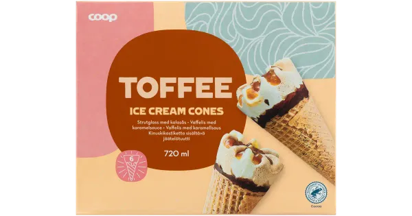 Coop Toffeejäätis 6tk 415 g