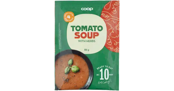 Coop tomatisupi koostisosad 86 g