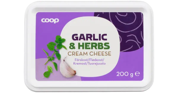 Coop toorjuust 16% küüslaugu ja maitseürtidega, 200G