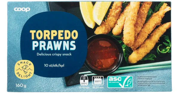 Coop Torpedo Krevetid  160 g