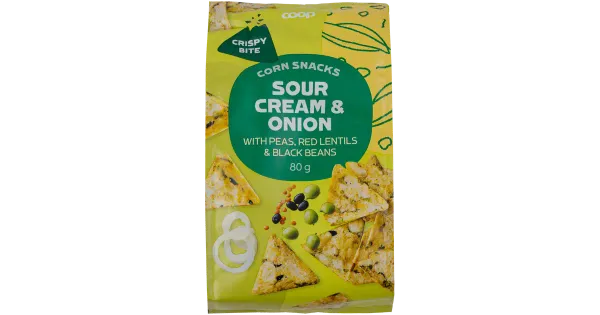 Coop Triangle maisisnäkid hapukoore- ja sibulamaitselised 80g