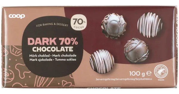 Coop tume šokolaad 100 g