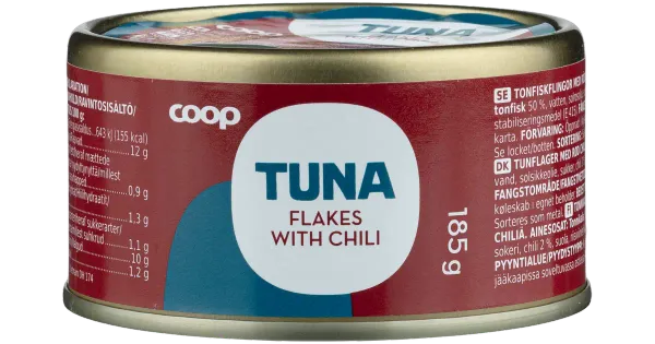 Coop tuunikalahelbed ja punane tšilli 185g
