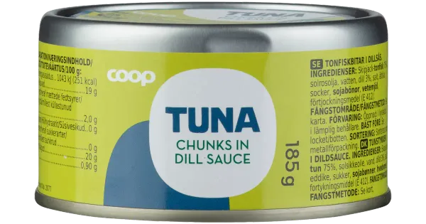 Coop tuunikalatükid tillikastmes msc 185g