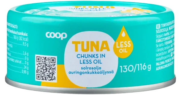 Coop tuunikalatükid väheses päevalilleõlis 130/116g