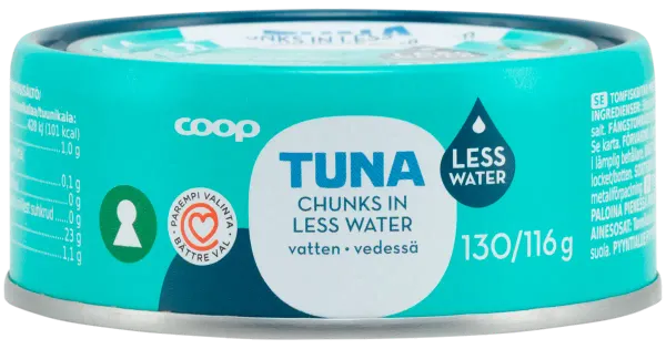 Coop tuunikalatükid väheses vees msc 130/116g