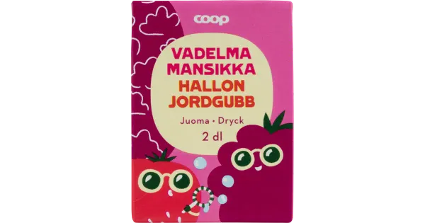 Coop vaarika-maasika jook 200ml