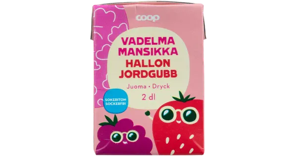 Coop vaarika-maasika suh.vaba jook 200ml