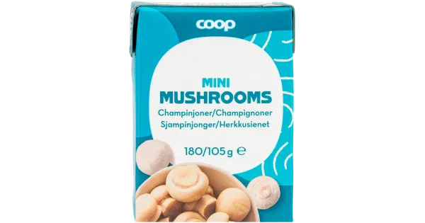 Coop väiksed šampinjonid soolvees 180/105g