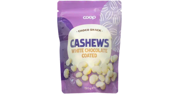 COOP valges šokolaadis india pähklid 150g
