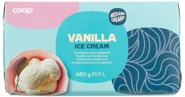 Coop Vanillijäätis 1l/ 480 g