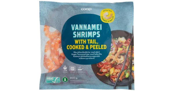 Coop Vannamei Küpsetatud Krevetid 200 g