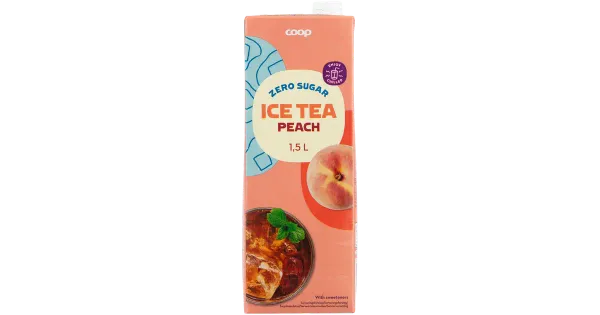 Coop virsiku jäätee suhkruvaba 1,5 l