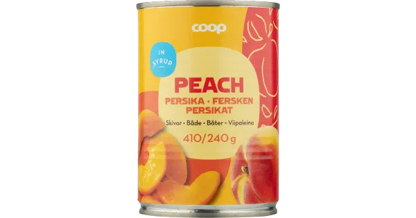 Coop virsikuviilud suhkruleemes 410/240g