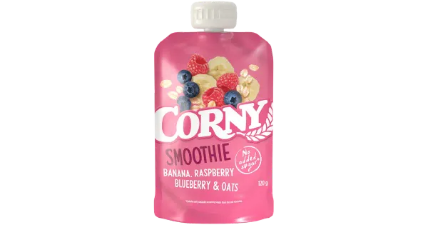 Corny banaani-vaarika-mustika-kaerasmuuti 120 g vegan