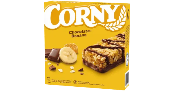 Corny müslibatoonid šokolaadi ja banaani 150 g 6-pakk