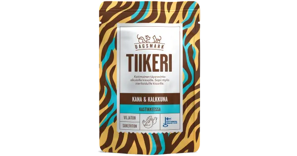 Dagsmark TIIKERI kassitoit kana ja kalkunilihaga kastmes 80g