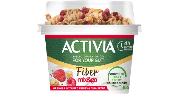 Danone Activia koos punaste marjade ja tšiia seemnetega granolaga, 165 g