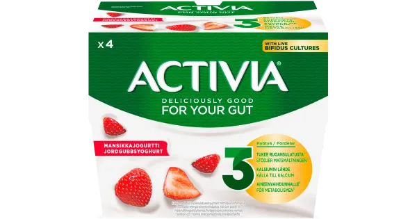 Danone Activia maasikajogurt 4X125g