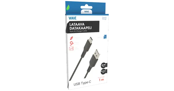 Datakaabel USB 2.0 Type-C, 1 m must
