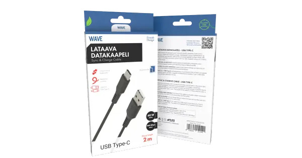 Datakaabel USB 2.0 Type-C, 2 m must