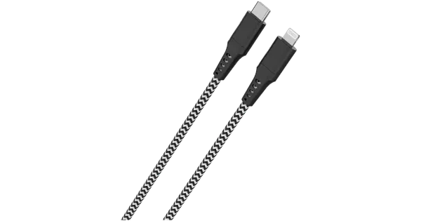 Datakaabel USB-C-Lightning MFI 1,5m punutud
