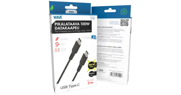 Datakaabel USB Type-C 100W 3m