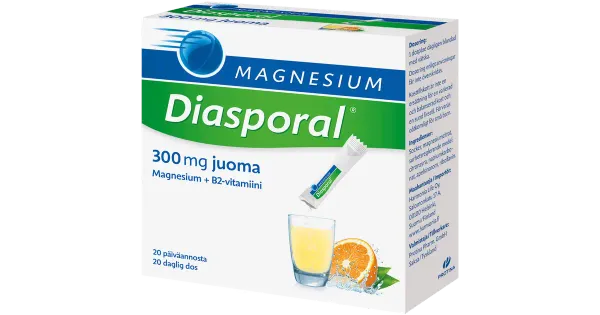 Diasporaal apelsinimaitseline magneesiumi joogipulber 300mg 100g/20tk