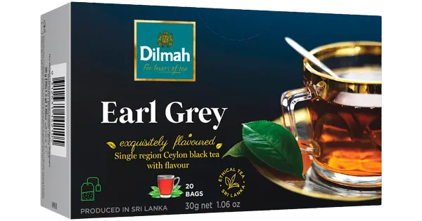 Dilmah earl grey must tee niidiga kotis 20*1.5g