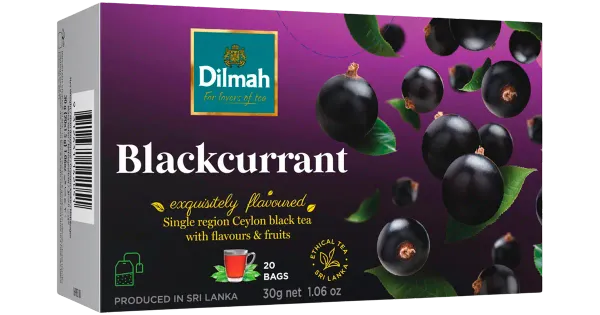 Dilmah must tee mustasõstramaitseline 20 x 1,5 g