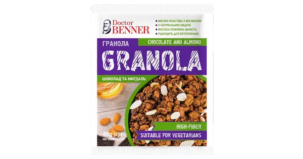 Dr. Benner  Granola müsli sokolaadi ja mandlitega  40g
