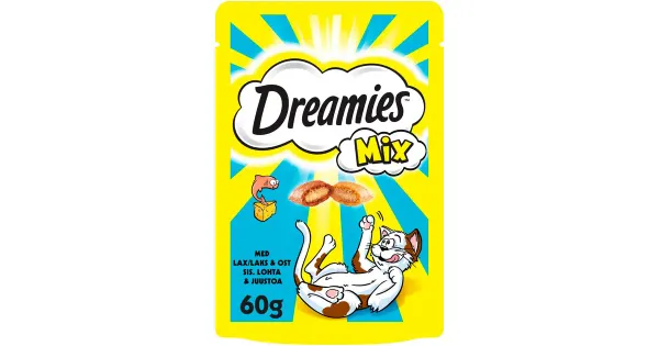 Dreamies Mix lõhe- ja juustumaius kassidele, 60 g