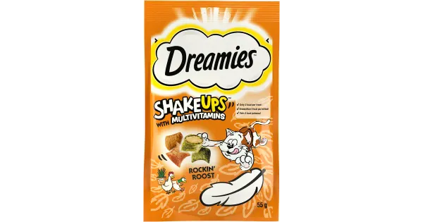 Dreamies ShakeUps maiuspala kassidele naistenõgese ja vitamiinidega 55g