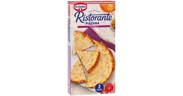 Dr.Oetker Ristorante Piadina Diavola lameleib saalaami singi tomatikastme ja Emmentali juustuga 280 g