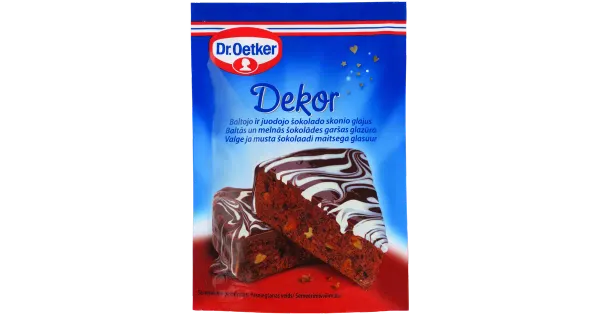 Dr.Oetker valge ja tumeda šokolaadi maitseline glasuur 100g