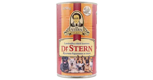 Dr.Stern konserv koertele lambaliha tükid kastmes 1,25kg