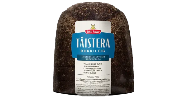 Eesti Pagar Täistera Rukkileib 730 G