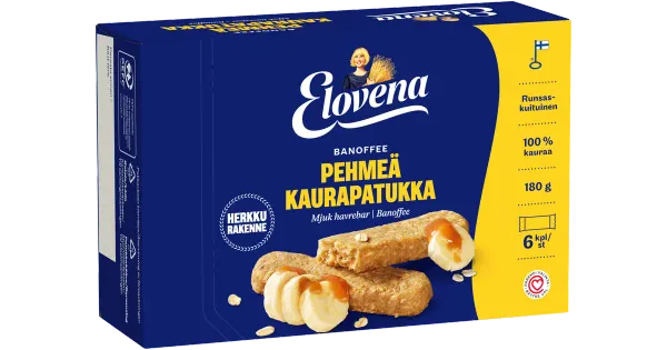 Elovena banoffee-koogi maitseline pehme kaerabatoon 180g