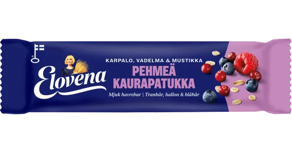 Elovena jõhvika-vaarika-mustika-kaerabatoon, 30 g
