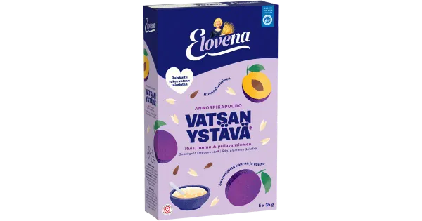 Elovena kõhusõbralik kiirpuder rukki, ploomi ja linaseemnetega 175 g