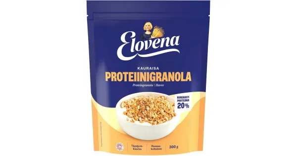 Elovena proteiinirikka granola kaerahelbed, 300 g