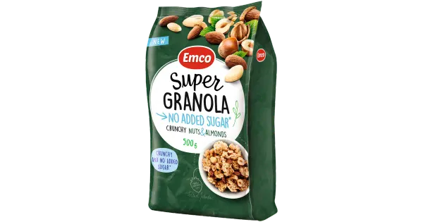 Emco super müsli pähklitega, ilma lisatud suhkruta 500g