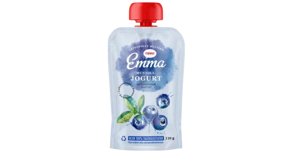 Emma Laktoosivaba mustikajogurt tuubis, 110 g