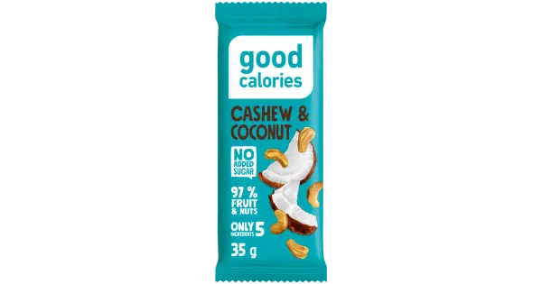 Energia datlibatoon GOOD CALORIES india pähklite, maapähklite ja kookosega 35g