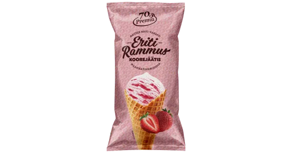 Eriti Rammus Maasika-Koorejäätis Maasikatoormoosiga 110 g/200 ml